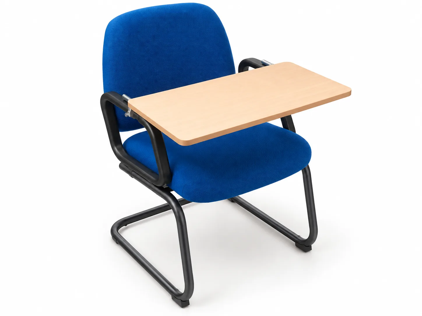 Exam chair with a fold away writing pad.