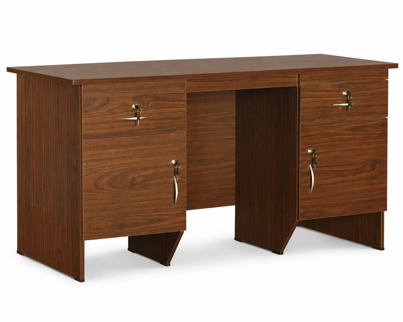 Office table with drawer units.