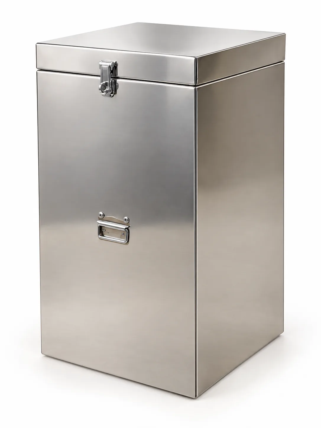 Stainless steel (SS) kothi for grain storage.