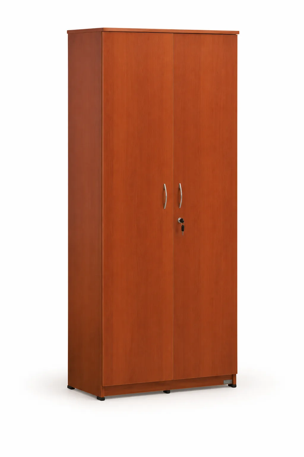 Wooden two door wardrobe.
