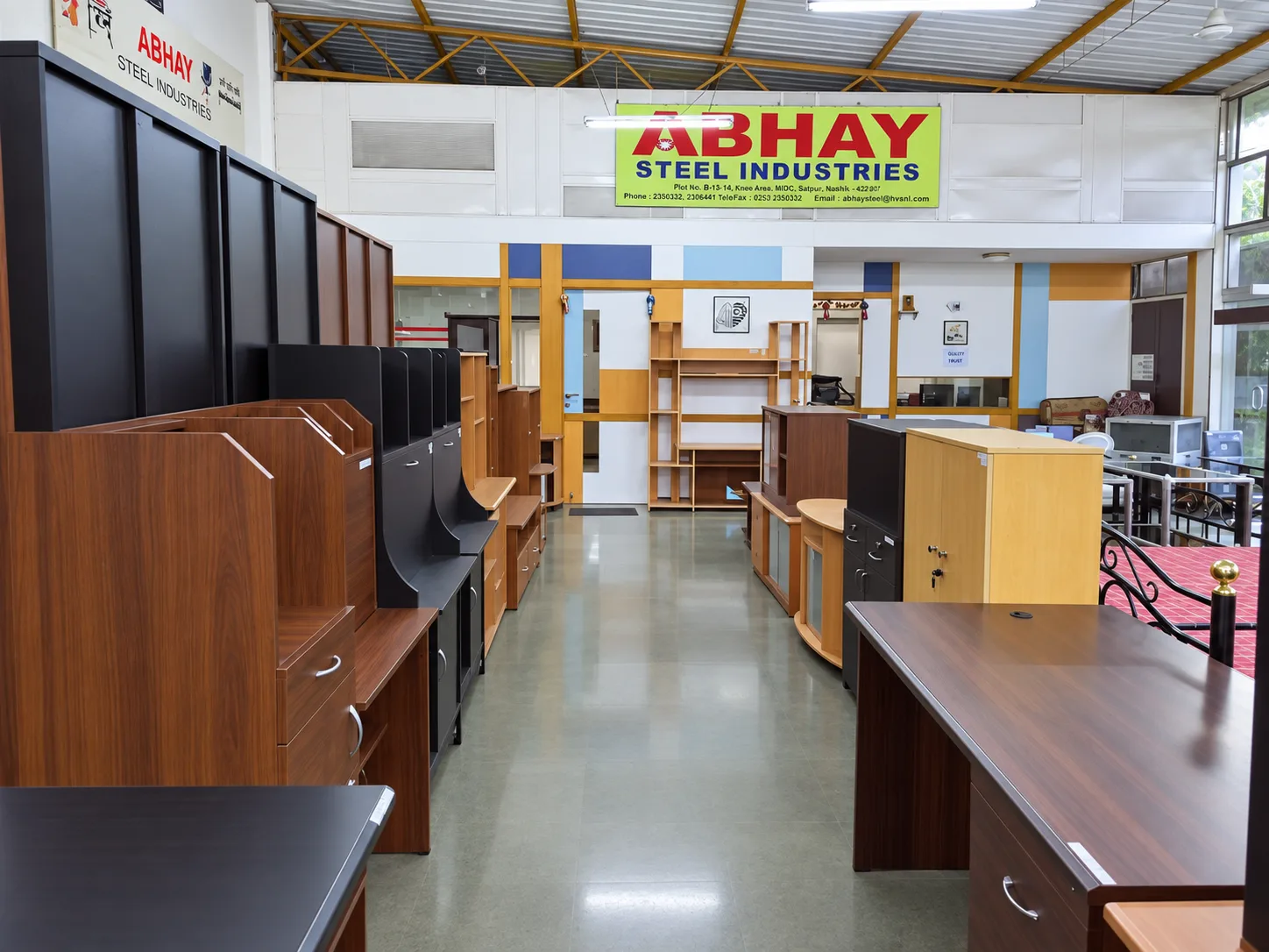 The showroom aisle, laid out room by room.