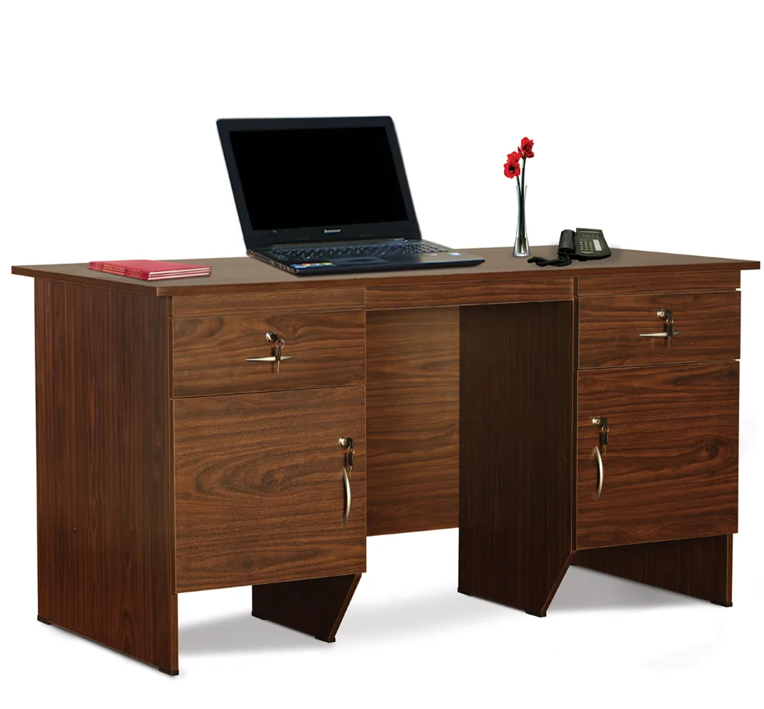 Office table with drawer units.