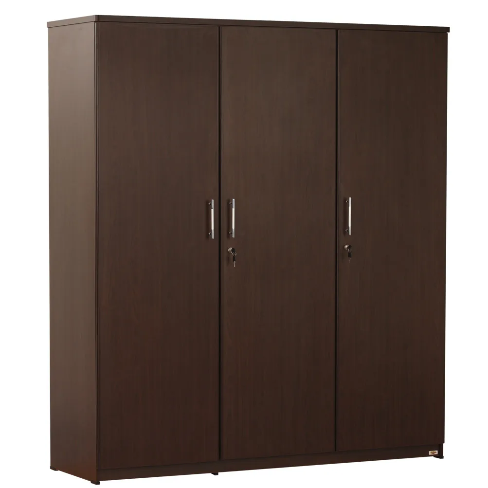 Three door steel wardrobe.